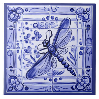 Arte Foliar Mediterrânica de Dragonfly Azul e Bran