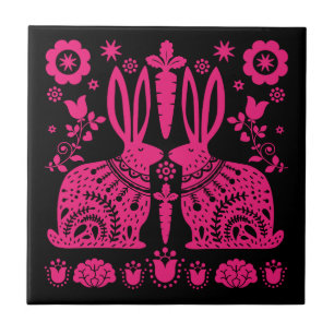 Arte Foliar Nórdica Escandinava do Coelho