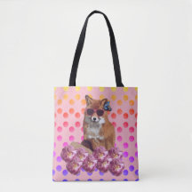 Arte Fox e pontos Tote Bag