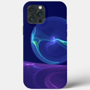 Arte fractal abstrata de sonho roxo azul luminoso
