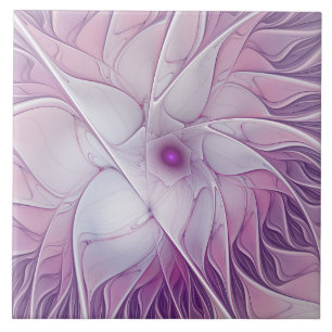 Arte Fractal Abstrata Moderna Flor Rosa Bonita