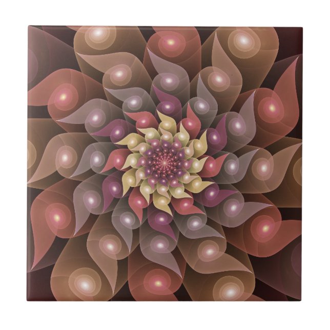 Arte fractal abstrata moderna surreal brilhante Fl (Frente)