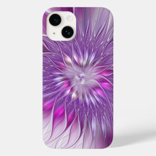 Arte Fractal Abstrata Paixão Flor Roxa Rosa