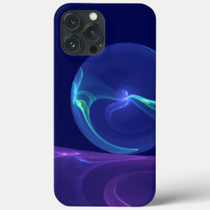 Arte Fractal Abstrata Sonho Roxo Azul Luminoso
