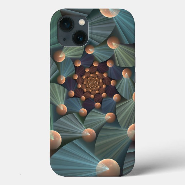 Arte Fractal abstrato com Azul De Chapa Marrom Pro (Verso)