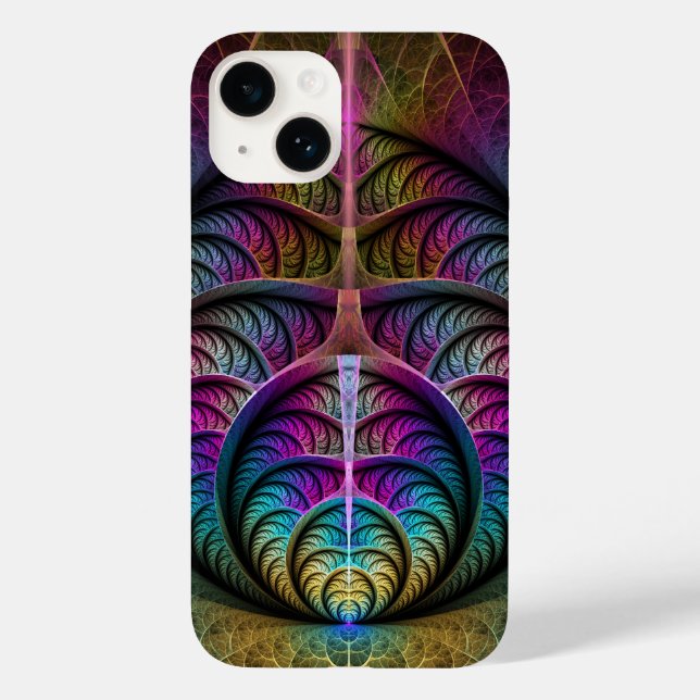 Arte Fractal Abstrato com Padrão Trippy (Verso)