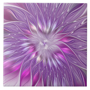 Arte Fractal Abstrato de Paixão Puro Rosa