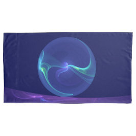 Arte Fractal Abstrato de Sonho Azul Luminoso