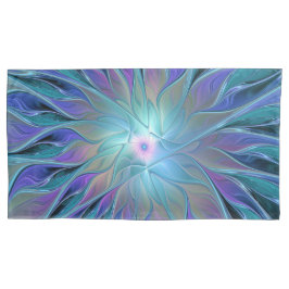 Arte Fractal Abstrato de Sonho Roxo Azul