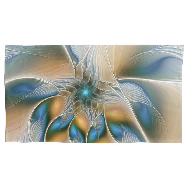 Arte Fractal, Abstrato Fantasia, Com Azul (Frente)