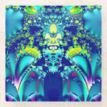 Arte Fractal Colorida Abstrato Simétrica