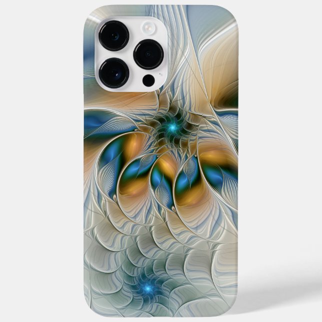 Arte fractal de fantasia abstrata e elevada com az (Verso)