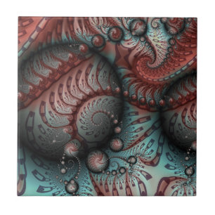 Arte fractal de fantasia vívida abstrata marrom az