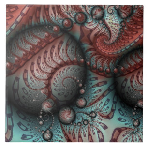 Arte fractal de fantasia vívida abstrata marrom az