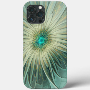 Arte Fractal de Flor de Fantasia em Verde Sage Abs