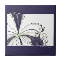 Arte Fractal de Floral Padrão Orquídea Preta