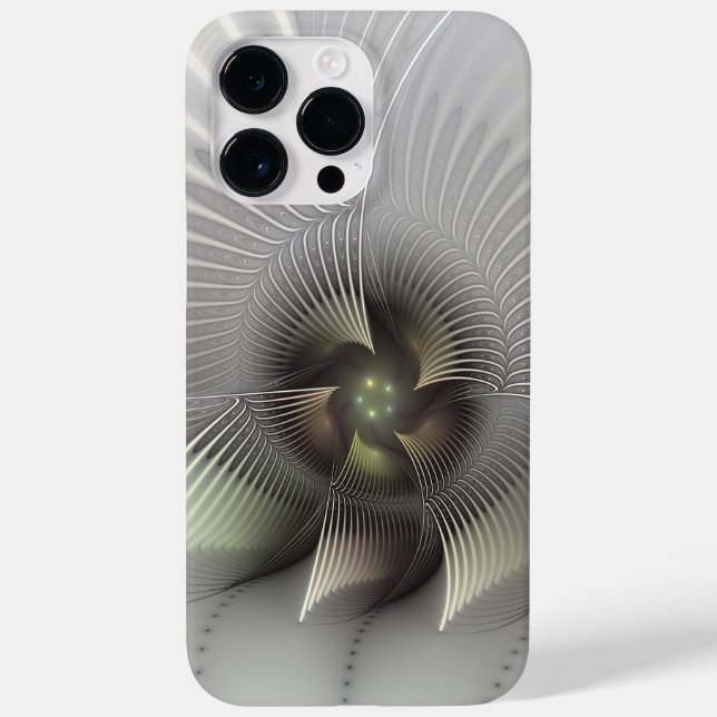 Arte Fractal de Forma 3D Abstrata Moderna (Verso)