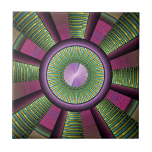 Arte Fractal Decorativa Moderna Arredondada E Colo