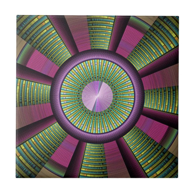 Arte Fractal Decorativa Moderna Arredondada E Colo (Frente)