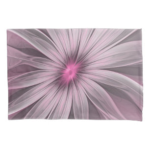 Arte Fractal Floral de Ameixa Abstrata Flor Fantas