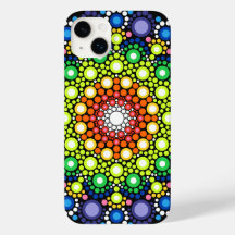 Arte Fractal Floral Dotada Retro Mandala