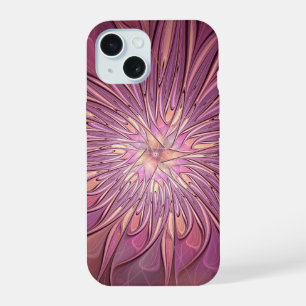 Arte fractal floral moderna abstrata cores de baga