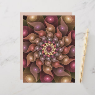 Arte Fractal Moderna Abstrato de Flor Shiny Surrea