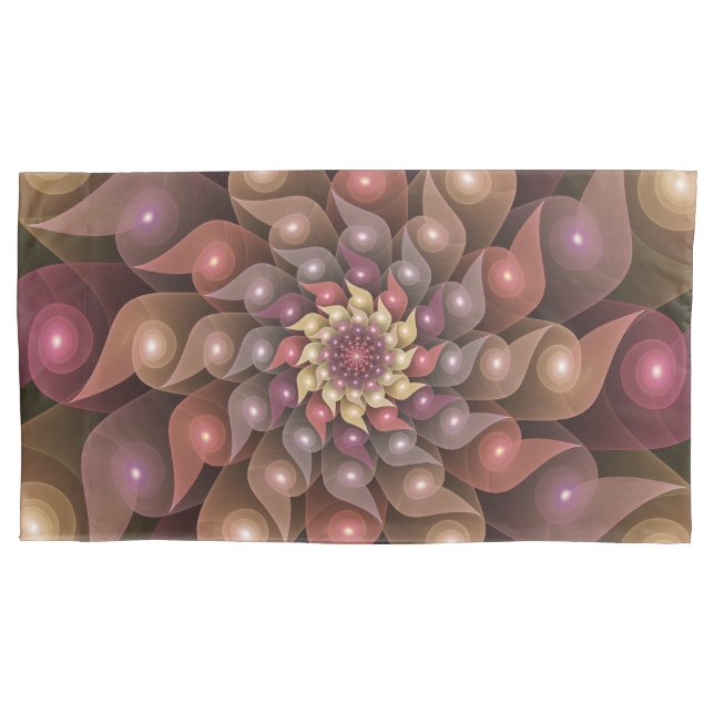Arte Fractal Moderna Abstrato de Flor Shiny Surrea (Frente)