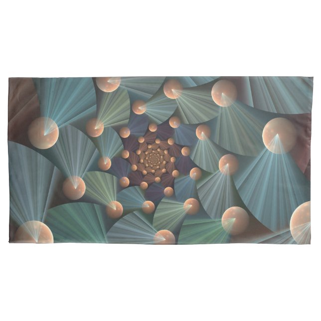 Arte Fractal Moderna Com Azul De Chorre Marrom Pro (Frente)