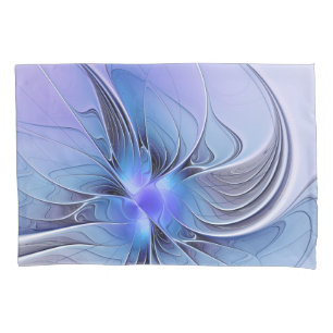 Arte fractal moderno abstrato azul lavanda