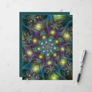 Arte Fractal Roxa Roxa Abstrato brilhante iluminad