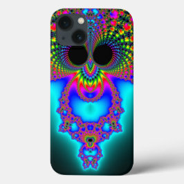 Arte Fractol Moderno Neon Colorido