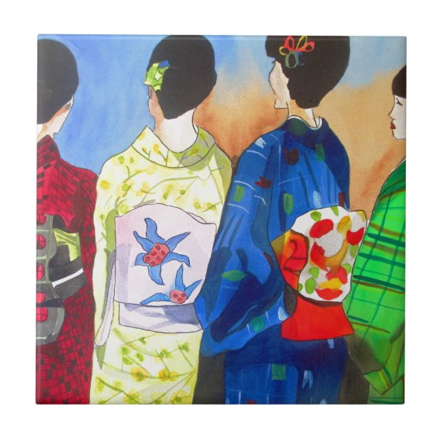 Arte Geisha Japonesa primavera kimono (Frente)