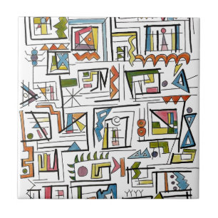 Arte Geométrica Abstrata Caprichosa de Portland