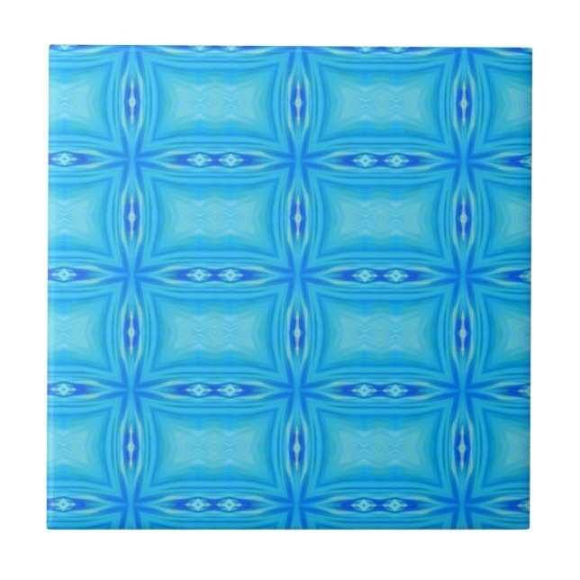 Arte geométrica azul elétrico (Frente)
