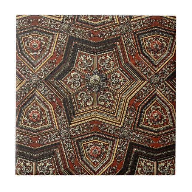 Arte Geométrica da Renascença em Ouro Ornamentado  (Frente)