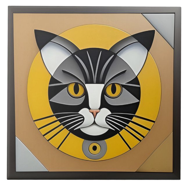 Arte Geométrica de Gato (Frente)