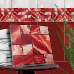 Arte Geométrica do Red Marble<br><div class="desc">Este azulejo maravilhoso faz parte da minha coleção "Eu vejo vermelho" de azulejos com tons de vermelho e laranja em diferentes texturas - aquarela, mármore, agate, carnelian, citrine. Use-o para criar o olhar atordoante no banheiro ou no chá - mosaico do azulejo de sotaque atrás do misturador ou da banheira,...</div>