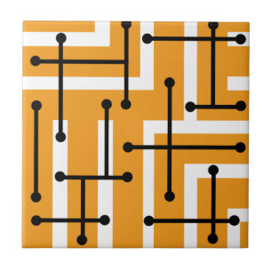 Arte Geométrica Maze Orange
