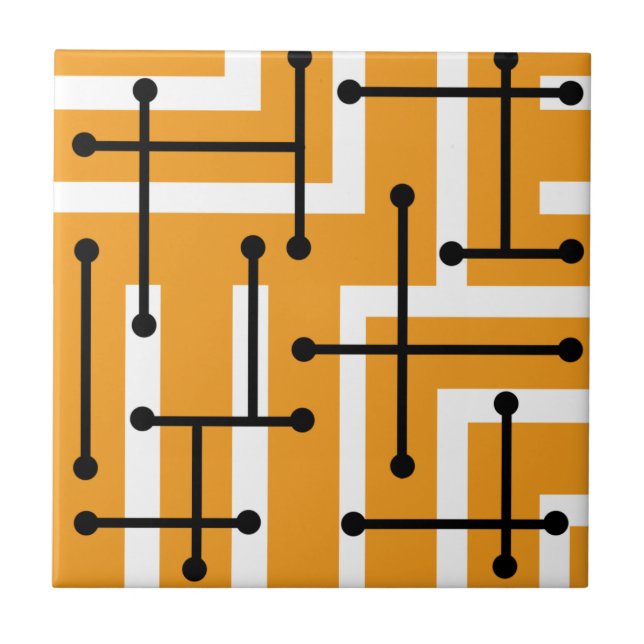 Arte Geométrica Maze Orange (Frente)