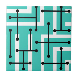 Arte Geométrica Maze Turquoise