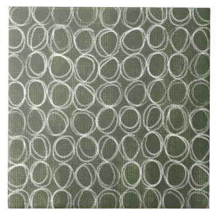 Arte Geométrica Pintada em Verde Oliva Sage 02