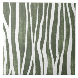 Arte Geométrica Pintada em Verde Oliva Sage 07