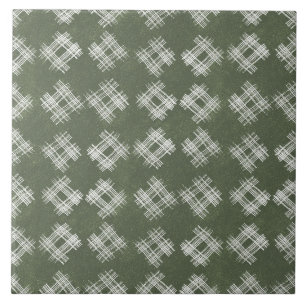 Arte Geométrica Pintada em Verde Oliva Salvia 03