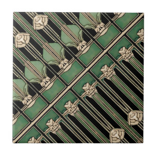 Arte Geométrica Verde Arte Deco Nouveau