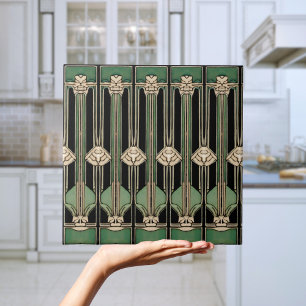 Arte Geométrica Verde Arte Deco Nouveau
