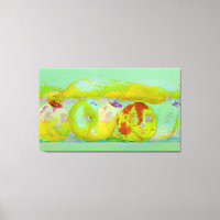 arte glitch em frutas e legumes impressão em tela