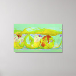 arte glitch em frutas e legumes impressão em tela