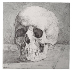 Arte Gráfica de Caveira: Design de Tinta Minimalis