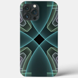 Arte Gráfica Geométrica Fractal Verde Azul Moderno